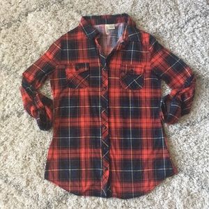 Red Lightweight Flannel Shirt!